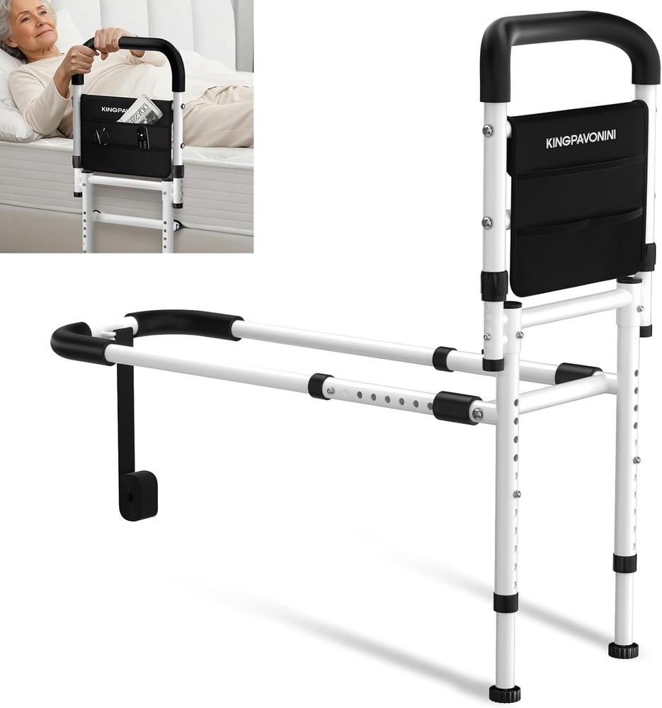 Bed Rails for Elderly Adults~ ASTM-Approved Bed Rails for Seniors w Anti-Wobble