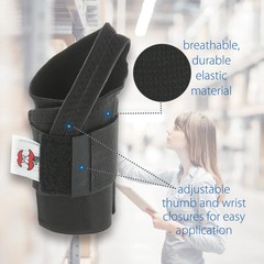 Core 6850 BLACK LEFT HAND ONLY Wrist Support Brace With Straps Carpal Tunnel XL