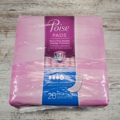 Poise Pads Moderate Absorbency Bladder Control Incontinence Protection 20 Ct
