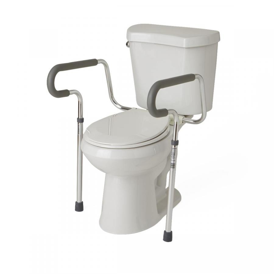 Medline Toilet Safety Rails 26×31″ 300 lb Capacity Aluminum Adjustable Handles 1
