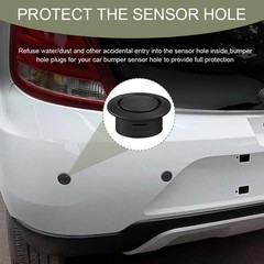 Car Rear Bumper Plug 10PCS Black Radar Hole Fit Front and Rear Sensor