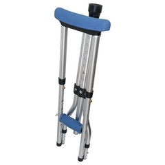 2-Pack Carex Health Brands Blue Folding Crutches 58in Aluminum/Plastic
