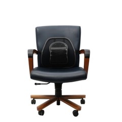 Car Seat Back Support Breathable Mesh Back Lumbar Support Cushion w/Massage Bead