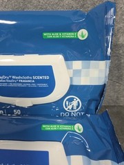 McKESSON StayDry WASHCLOTHS SCENTED with ALOE Vitamin E (2) 50 count Wipes