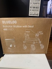 Bluelog Walkers for Seniors Rollator Walkers with Seat, 350lb Capacity with C…