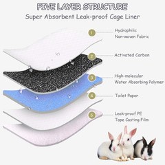 20 Pcs Guinea Pig Cage Liners Disposable 18″ x 24″ Rabbit Disposable Potty Tr…