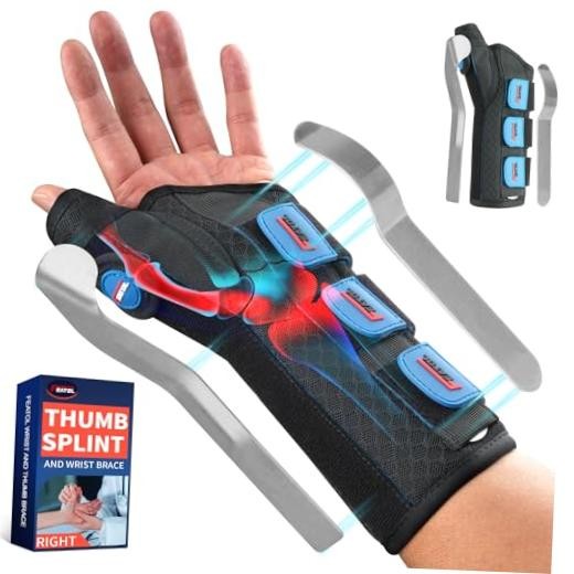 Carpal Tunnel Wrist Brace Night Small/Medium(Pack of 1) Left Hand-Black Blue
