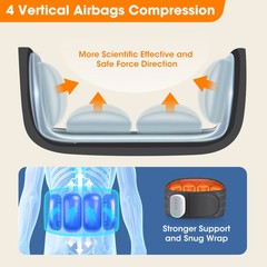 US Heating Massage Decompression Belt Lumbar Support for Lower Back Pain Relief