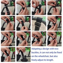 Adjustable Wheelchair Foot Sling for Footrest Replacement and Support