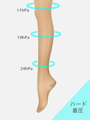 Tabio Elastic stockings Thin pressure hard type tightens leg sock