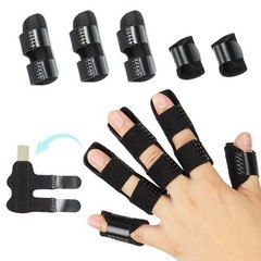 Koicarelife 5 Pcs Trigger Finger Splint , Brace for One Size, Black