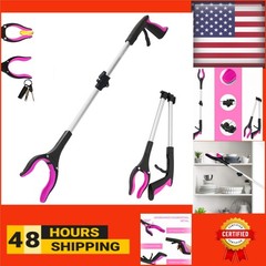 32 Inch GrabRunner Heavy Duty Reacher Grabber Tool – Magnetic – Pink