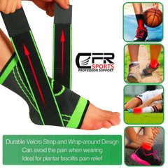 Ankle Brace Support Compression Sleeve Sprained Foot Tendon Pain Relief Wrap US