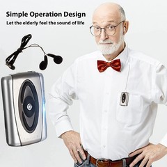 2PCS Wired Hearing Aids LISTEN UP Sound Voice Amplifier Portable Pocket Hearing
