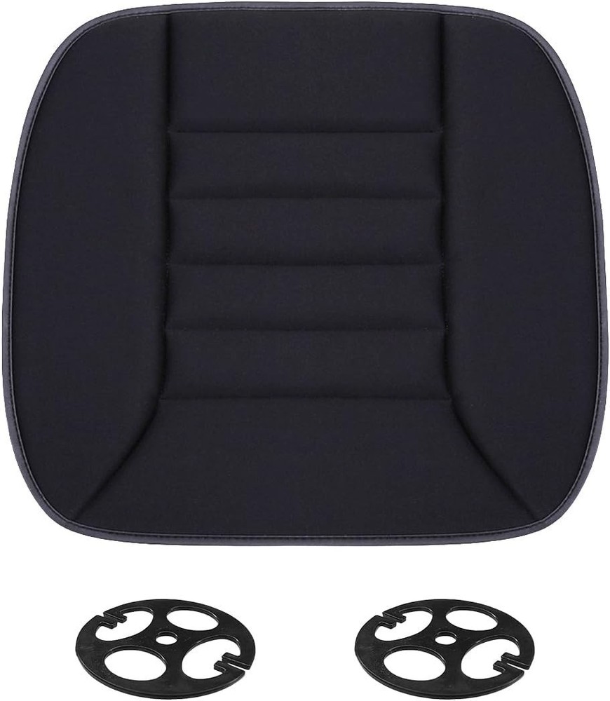 Car Seat Cushion Pad, Memory Foam Automotive Butt Cushion with Non-Slip Black