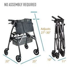 „Ultimate Ease and Mobility: EZ Fold-N-Go Rollator – The Perfect Lightweight Fol