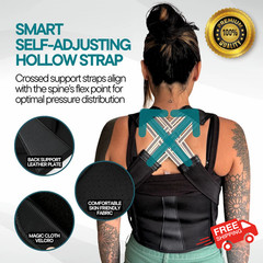 Adjustable Posture Corrector Shoulder Brace – Back & Neck Support for Men Women
