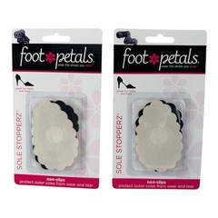 2 Foot Petals Sole Stopperz Non-slips For Heels Or Flats Black And Clear NEW