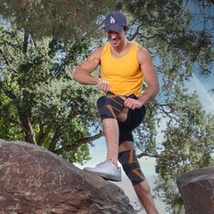 PhysFlex Knee Compression Sleeve for Pain Relief, Support for Workouts & Sports