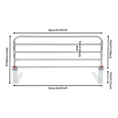 90cm Foldable Portable Safety Bed Guard Stainless Steel Bed Railing for Seniors