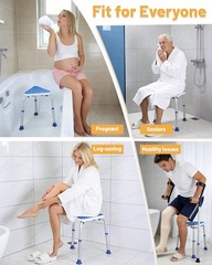 T HSA/FSA Triangular Shower Chair for Inside Shower, Space-Saving Corner Show…