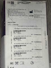Procare Knee Splint XXL 20″ Left/Right Knee REF 79-80019