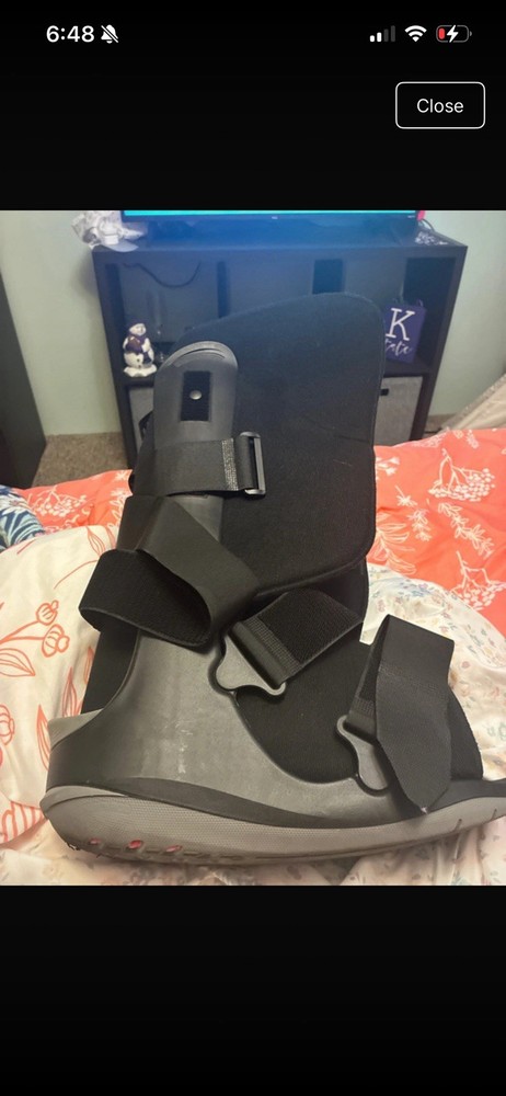 Adjustable Black Orthopedic Walking Boot Foot & Ankle Immobilizer Brace