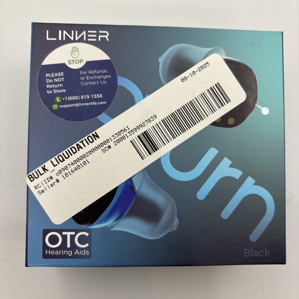 LINNER Saturn OTC Hearing Aid Rechargeable Hearing Amplifier Earbuds NEW OB
