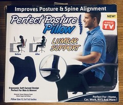 New PERFECT Posture LUMBAR Support PILLOW Improves BACK Posture& Spine ALIGNMENT