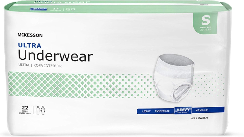 Ultra Incontinence Underwear, [88 Count], Heavy Absorbency, Small, 22-36 In. Un