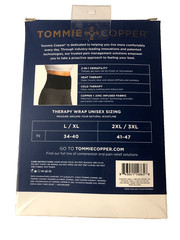 Tommie Copper Compression Therapy Wrap Lower Back Shoulder Black 2XL-3XL