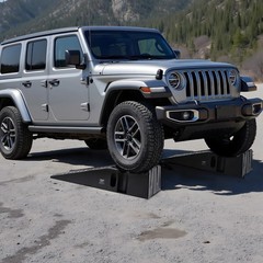 6.7 in Lift Height, 2 PCS 16000 lbs GVW Capacity, Portable Car Service Ramps
