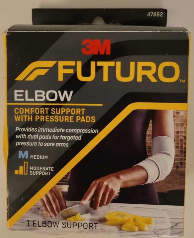 3M Futuro 47862 ELBOW Comfort Support w/Pressure Pads MEDIUM 10.0-11.0″ NEW