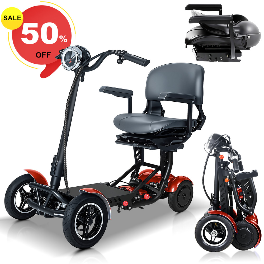 New 4 Wheels Mobility Scooter Power Wheelchair Folding Electric For Senior Adult