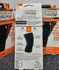 4 x Copper Fit Freedom Knee Compression Sleeve Copper Infused Size L New