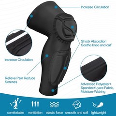 1 Pair Padded Knee Sleeve Youth Knee Pad Compression Leg Sleeve for Basketball