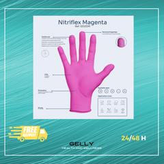 1000 Piece Heavy Duty MAGENTA Disposable Nitrile Gloves | XS-S-M-L-XL