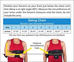 Arm Shoulder Elbow Immobilizer Sling SIZE S, M, L, XL, 2XL, 3XL, 4XL