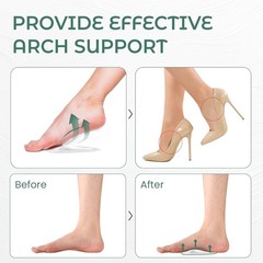 Arch Support Inserts Flat Feet – 8-Pair Gel Arch Support Insoles for Plantar …
