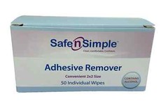 3 Boxes SAFE N SIMPLE SNS00650 Adhesive Remover Wipes 2 x 2″ 50/BX