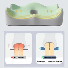 ​​【Ergonomic Office Seat Cushion】3-Zone Memory Foam Lumbar Support Pillow Breath