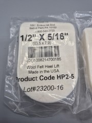Lot of 2 Pair Wool Felt Heel Lifts 2 1/2″ x 5/16″ Hapad HP2-9 Cushion Support