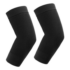 uxcell Elbow Compression Sleeve (1 Pair), Brace 8.5 x 3.5 inches, Black