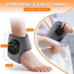 Electric Foot Ankle Massager Relieve Ankle Pain 5 Heat Levels, 3 Vibration Modes