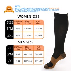Copper Compression Socks 15-20mmHg Best For Men Women Running Athletic Medical