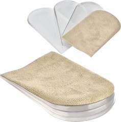 AccEncyc Adjustable Heel Lift Inserts 2 Pack Soft Silicone 1/4 Inch, Beige