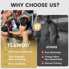 PreCut Kinesiology Tape for Shoulder (15 Pcs) – Waterproof & Breathable