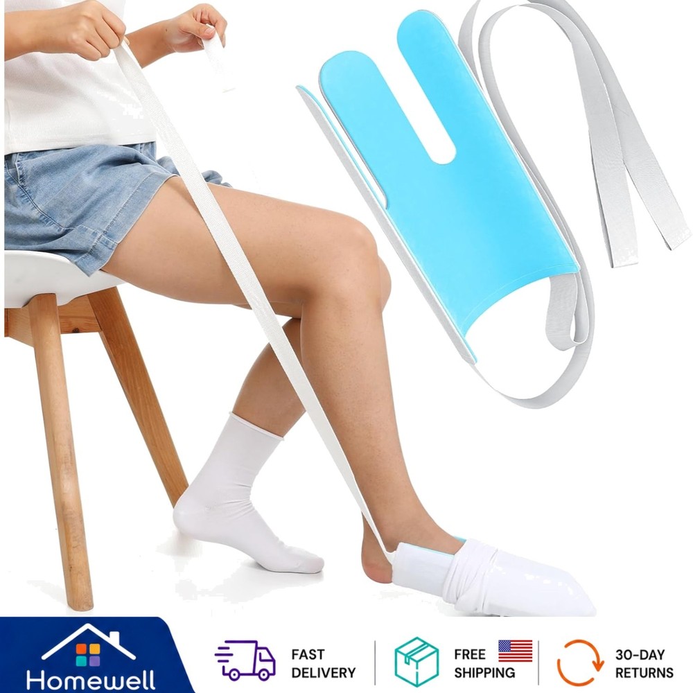 Terry Cloth Sock Aid & Adjustable Pants Helper for Elderly – Regain Independence