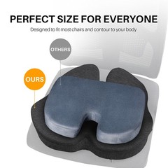 DAPOTUGI X Large Memory Foam Seat Cushion for Office Chair,for Back Support, …