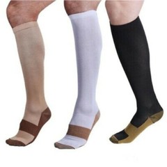 Copper Closed Toe Compression Socks Leg Calf Ankle Support Men Women S-XL